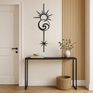 Abstract Sun Spiral Metal Wall Art